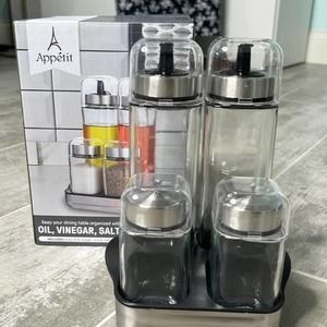 Appetit Oil,‎ Vinegar, Salt & Pepper Set~~NIB